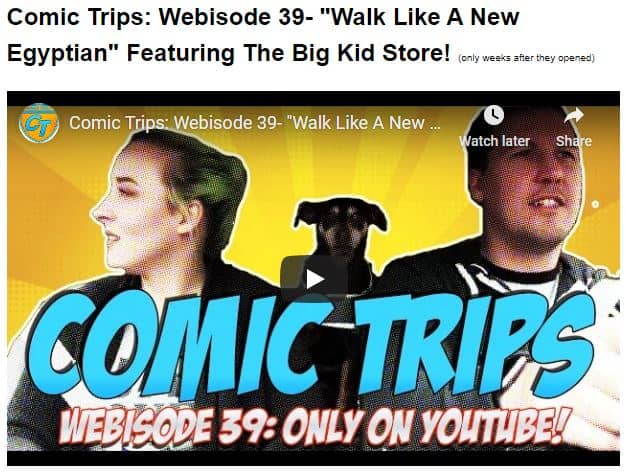 Comic Trips Visits The Big Kid Store at New Egypt Flea Market Village