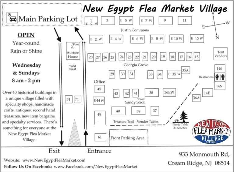 2024 New Egypt Flea Market Facility Map
