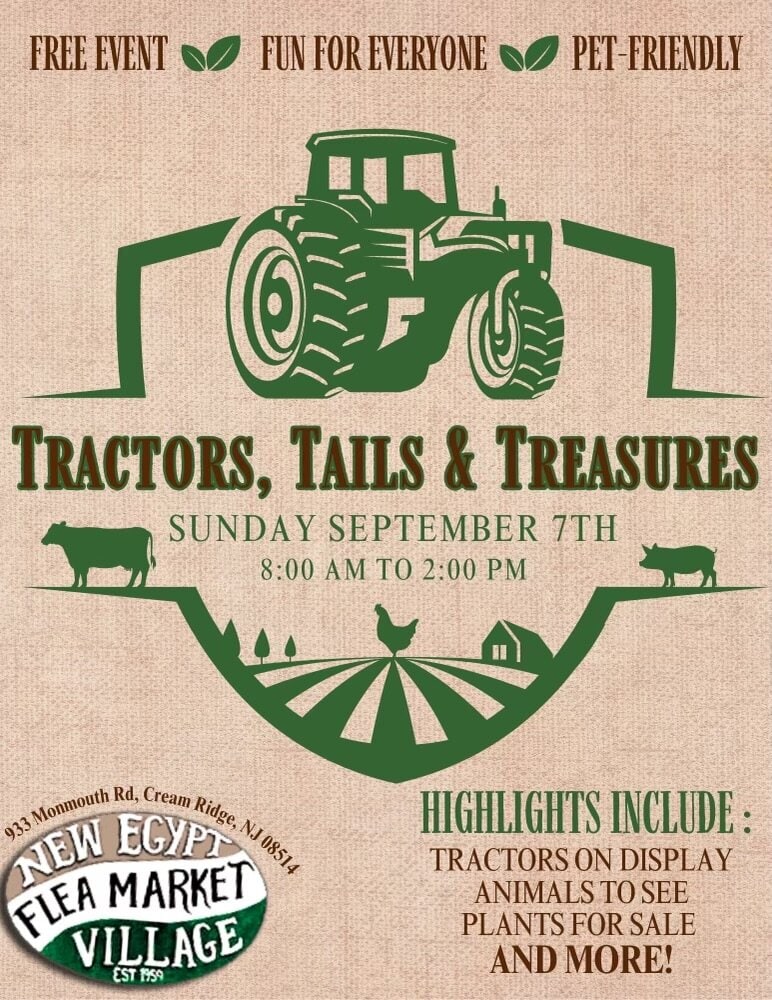 Tractors, Tails & Treasurers Event, New Egypt Flea Market